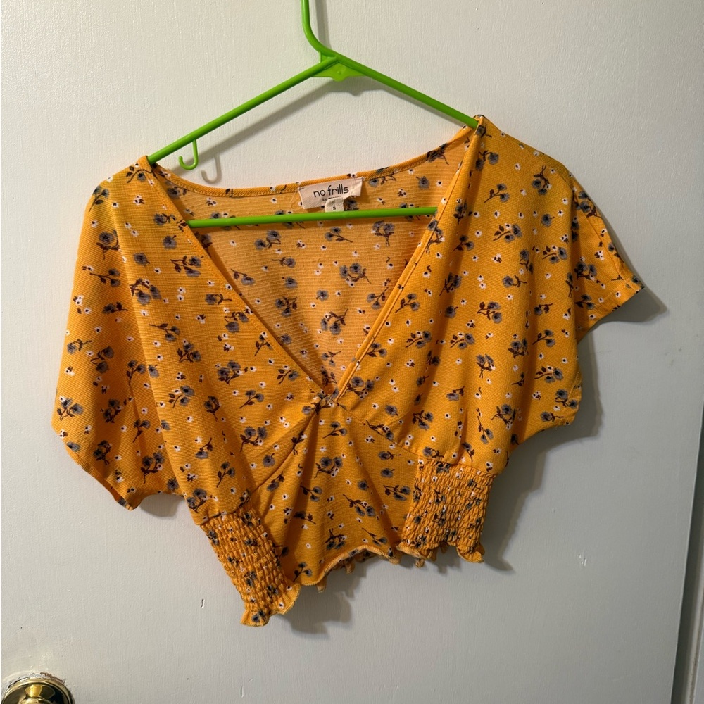 Yellow Floral Women's Top